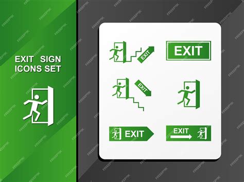 Premium Vector | Exit sign vector. exit illustration concept