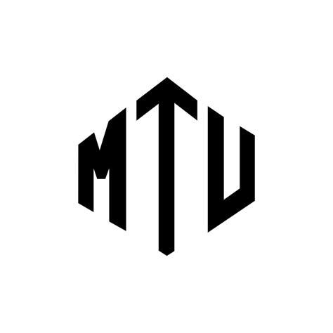 MTU letter logo design with polygon shape. MTU polygon and cube shape logo design. MTU hexagon ...