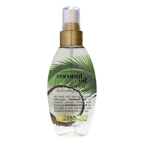 Ogx Coconut Oil Mist for Hair Weightless Hydrating Spray 4 Oz - Walmart.com - Walmart.com