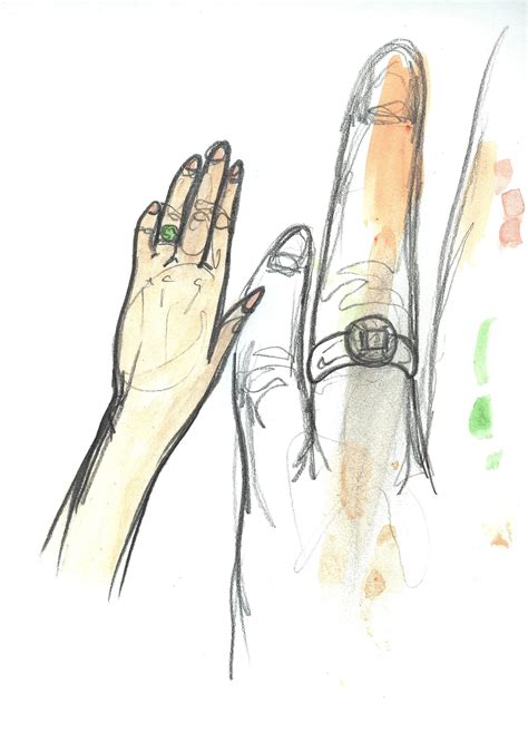 Watercolor Sketch: Hand & Ring | Sketches, Ring sketch, Hand sketch