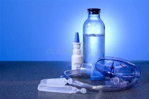 Medical Nebulizer for the Treatment of Bronchitis. Camera Agains Stock Photo - Image of breathe ...