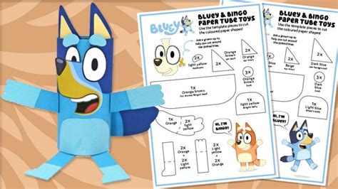 Make Bluey and Bingo from paper tubes. - CBeebies - BBC