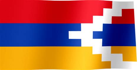 Flag of the Republic of Artsakh (GIF) - All Waving Flags