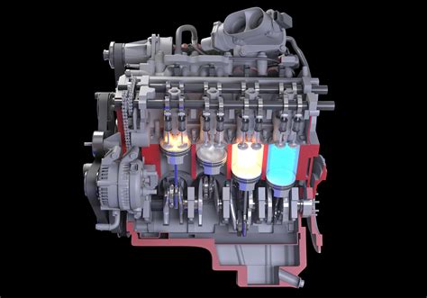 Animated Cutaway V8 Engine Ignition - 3D Models – 3D Horse