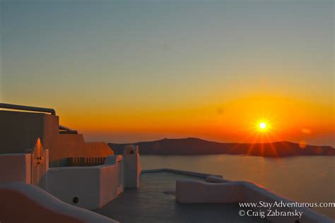 The Greek Island Santorini Sunset from Imerovigli | Stay Adventurous | Mindset for Travel Blog