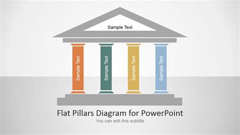 Flat Pillars Diagram for PowerPoint - SlideModel