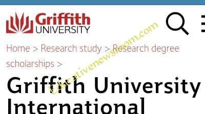 Griffith University Research Scholarships 2023-24 - Educative News Room