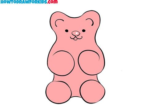 cute gummy bear drawing | Bear drawing, Drawings, Gummy bears