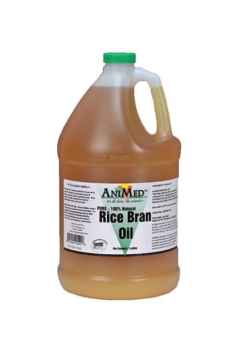 ANIMED Rice Bran Oil Horse Supplement, 1-gal bottle Customer Questions ...