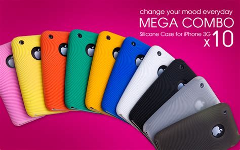 Colorful Set of 10 iPhone 3G Silicone Cases!