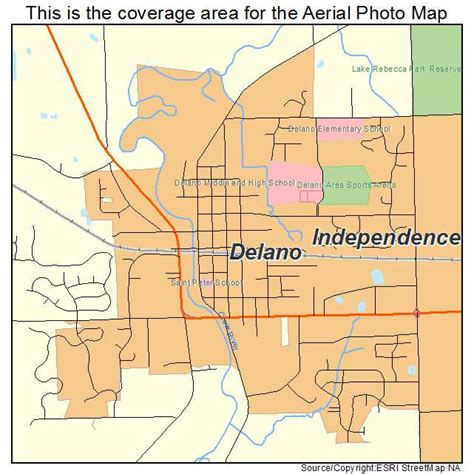 Aerial Photography Map of Delano, MN Minnesota