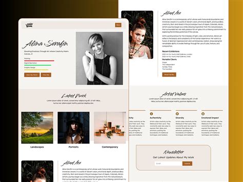 Carrd Template for Artists & Photographers by Anas on Dribbble