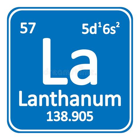 Periodic Table Element Lanthanum Icon. Stock Illustration ...