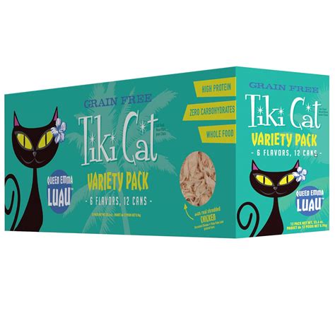 Tiki Cat Gourmet Whole Food 12-Pack Queen Emma Variety Pet Food: Amazon ...