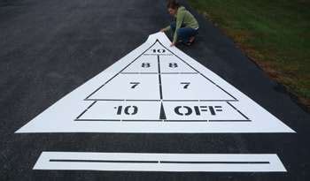 Shuffleboard Court Stencil – Stencil Ease