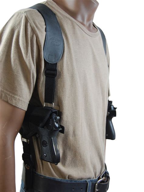 Ambidextrous 2 Gun Shoulder Holster for 9mm 40 45 Pistols - Barsony ...