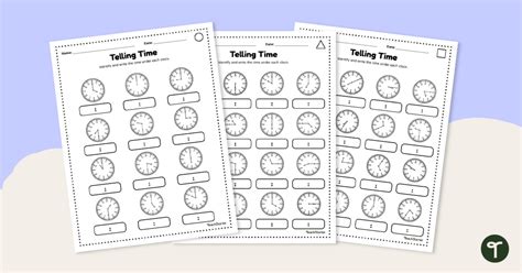 Clock Worksheets | Download Free Printables For Kids - Worksheets Library