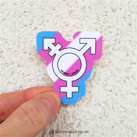 Transgender Pride Flag Trans Symbol Waterproof Vinyl Laptop - Etsy