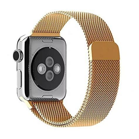 Apple Stainless Steel Magnetic Milanese Loop Watch Strap 38mm-Gold - GeeWiz