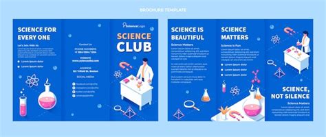 Free Vector | Flat science brochure template