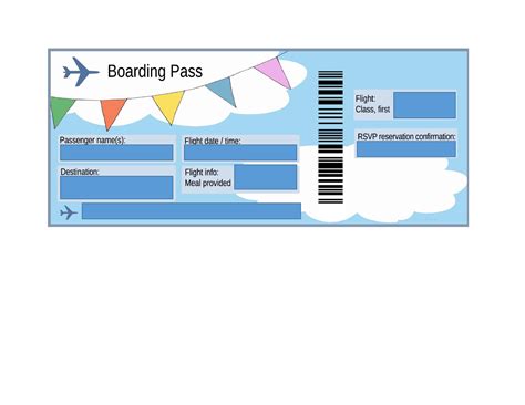 Printable Airplane Ticket