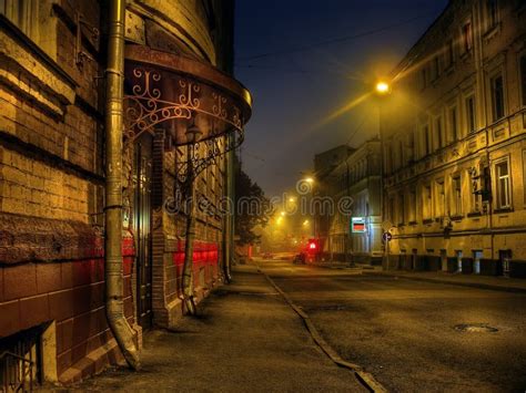 Street in Moscow Center at Night Stock Image - Image of travel, design: 108065773