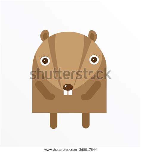 Cute Gopher Vector Illustration Stock Vector (Royalty Free) 368017544