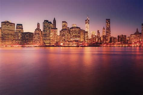 New York City Skyline - Night Lights Photograph by Vivienne Gucwa - Fine Art America