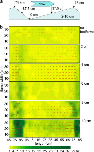 Flow fields over the streambed in the control flume and the bedforms,... | Download Scientific ...