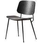 Fredericia Søborg chair 3060, black steel base, black oak | Finnish Design Shop