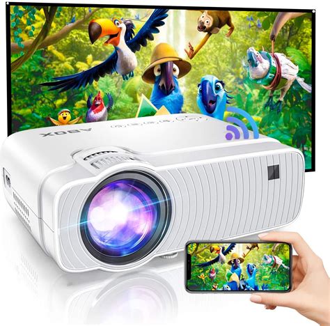 【2021 Latest Version】Mini Movie Projector for Outdoor Movies, WiFi Mini ...