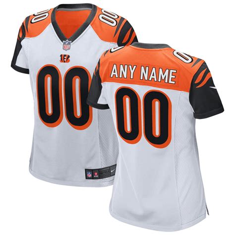 Women's Cincinnati Bengals White Custom Game Jersey - jerseys2021