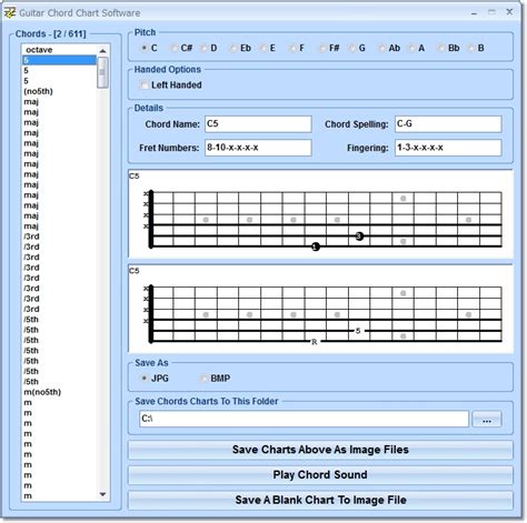 Download Guitar Chord Chart Software Free Trial - Guitar Chord Chart ...