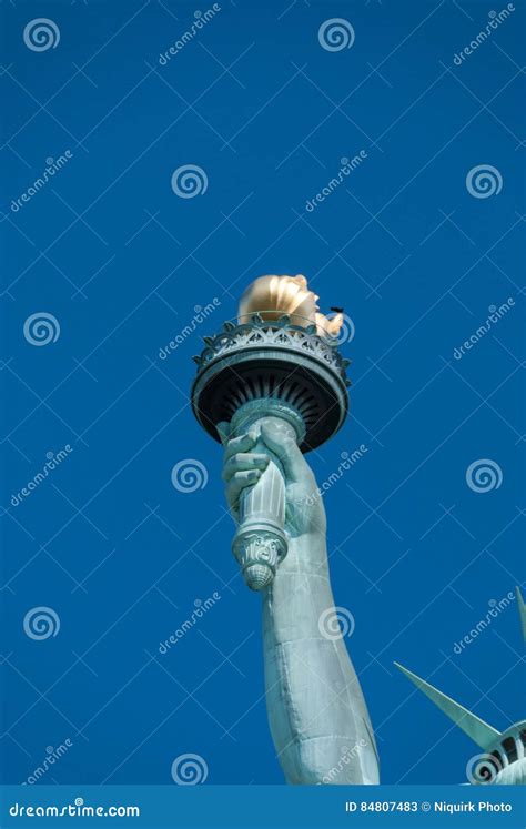 Statue of Liberty torch stock image. Image of copper - 84807483