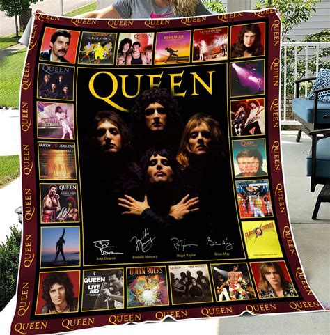 Queen Rock Band Album Covers Fleece Blanket, Queen Quilt sold by Tring ...