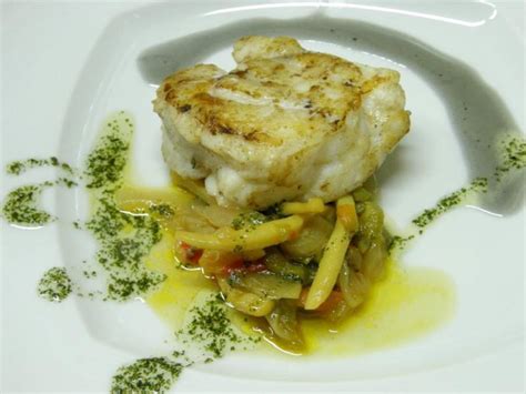 Monkfish in Lemon Butter Wine Sauce