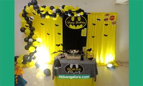 Batman theme craft works birthday party decoration Bangalore - Catering ...