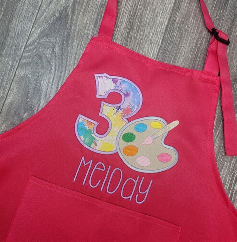 Kid Art Apron, Personalized Child Apron, Painting Party Smock, Birthday ...