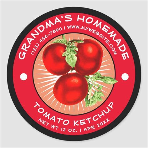 Vintage Homemade Tomato Ketchup Label Template | Zazzle | Homemade ...