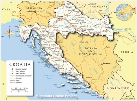 Maps: Map Of Europe Croatia