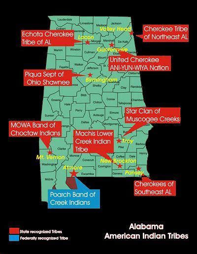 Image detail for -alabama federal and state tribes map | American indian history, Creek indian ...