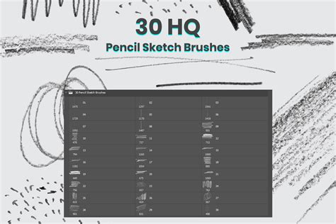 Pencil Sketch Brushes For Photoshop – MasterBundles