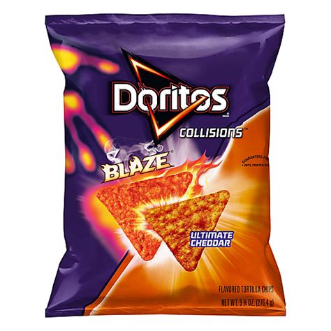 Doritos Collisions Blaze Ultimate Cheddar Flavored Tortilla Chips 9.75 ...