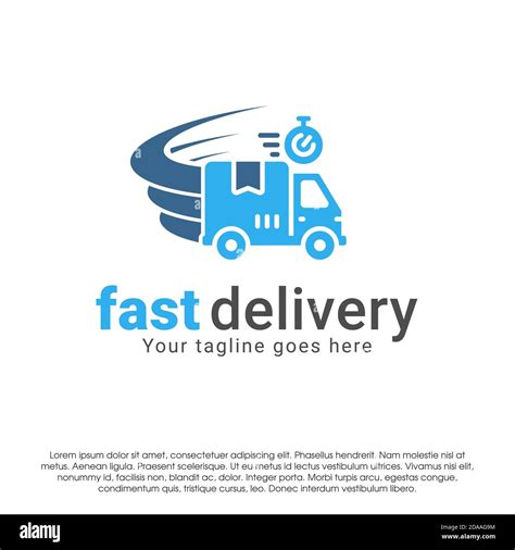 Delivery logo icon design concept template. Fast delivery vector illustration isolated on white ...