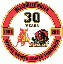 Belleville Bulls Logo - Anniversary Logo - Ontario Hockey League (OHL) - Chris Creamer's Sports ...