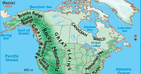 Generalities Of The Americas Blog: Major Landforms of North America