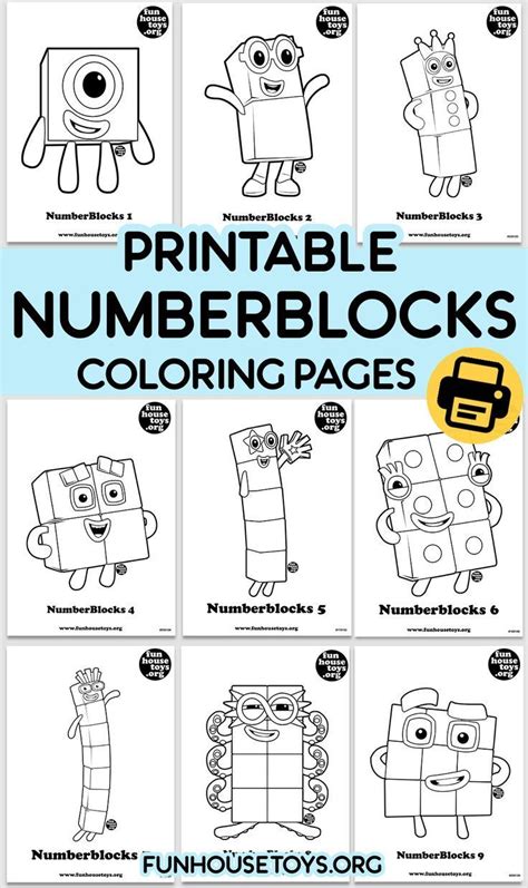 Numberblocks Printables | Fun printables for kids, Math color sheets, Learning worksheets