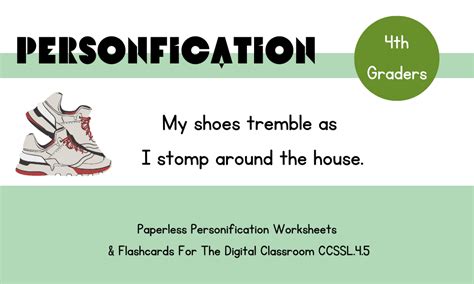 Personification Worksheets: Figurative Language For 4th Grade - Grammar