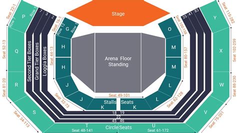 Royal Albert Hall Seating Map - Arena Standing Layout