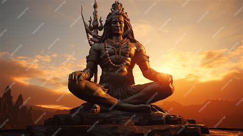 Premium AI Image | Monumental Adiyogi Shiva Divine Expression